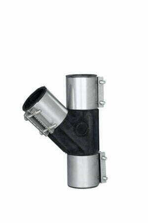 Zweigrohr 45°- Komplett mit Verbinder (Elastomer Rohrsystem)